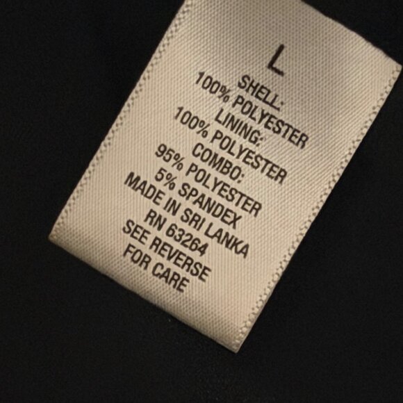 Black Roz & Ali Chiffon Blouse With Sequined Hem Womens Size L Blouse - Picture 4 of 12